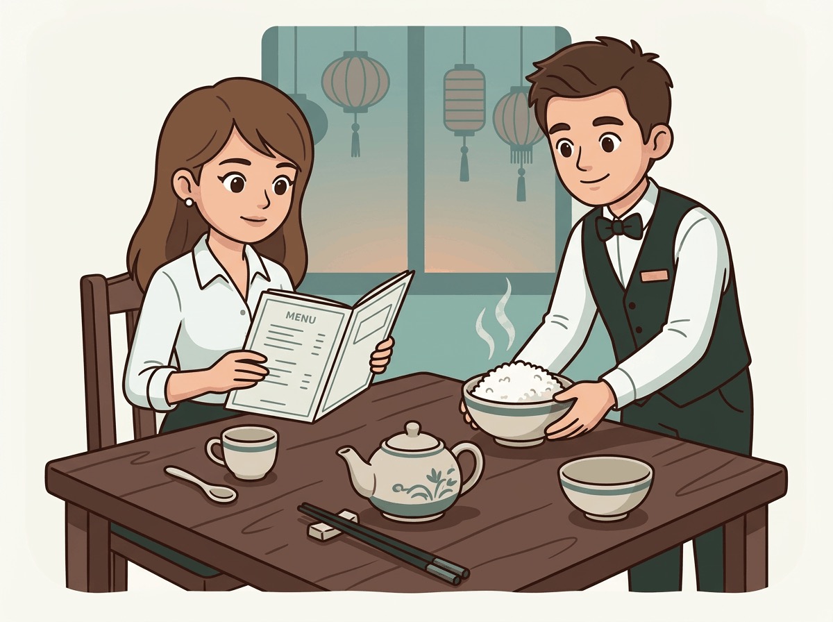 Chinese Restaurant Ordering 英语学习场景图