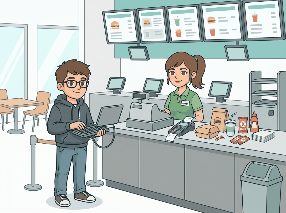 Fast Food Counter 英语学习场景图